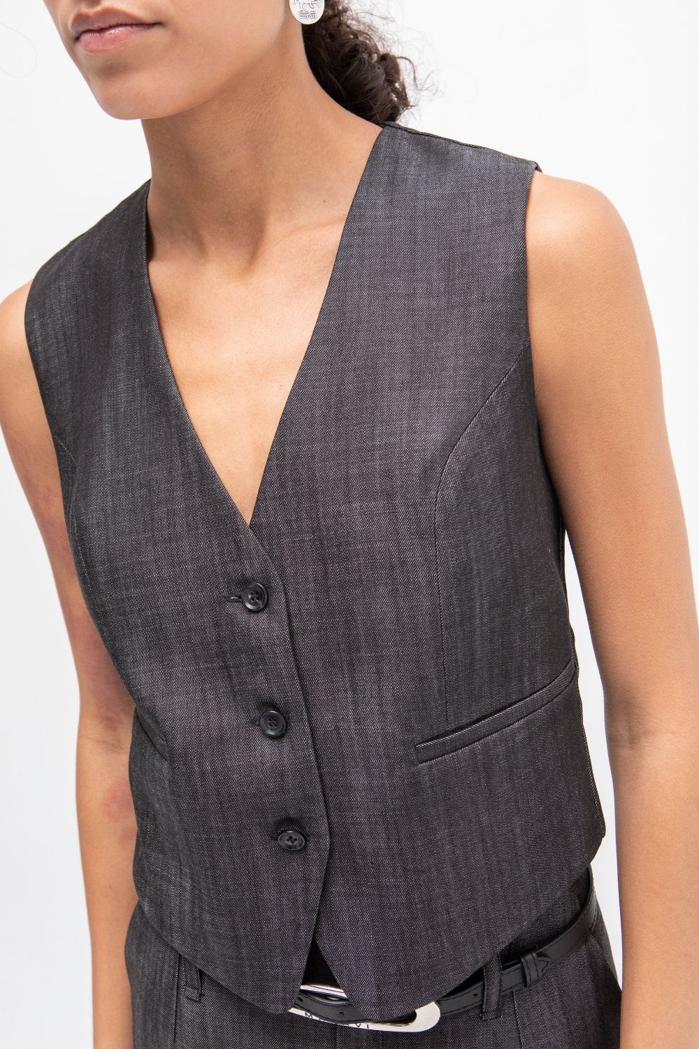 CHALECO KRAKEN DENIM NEGRO