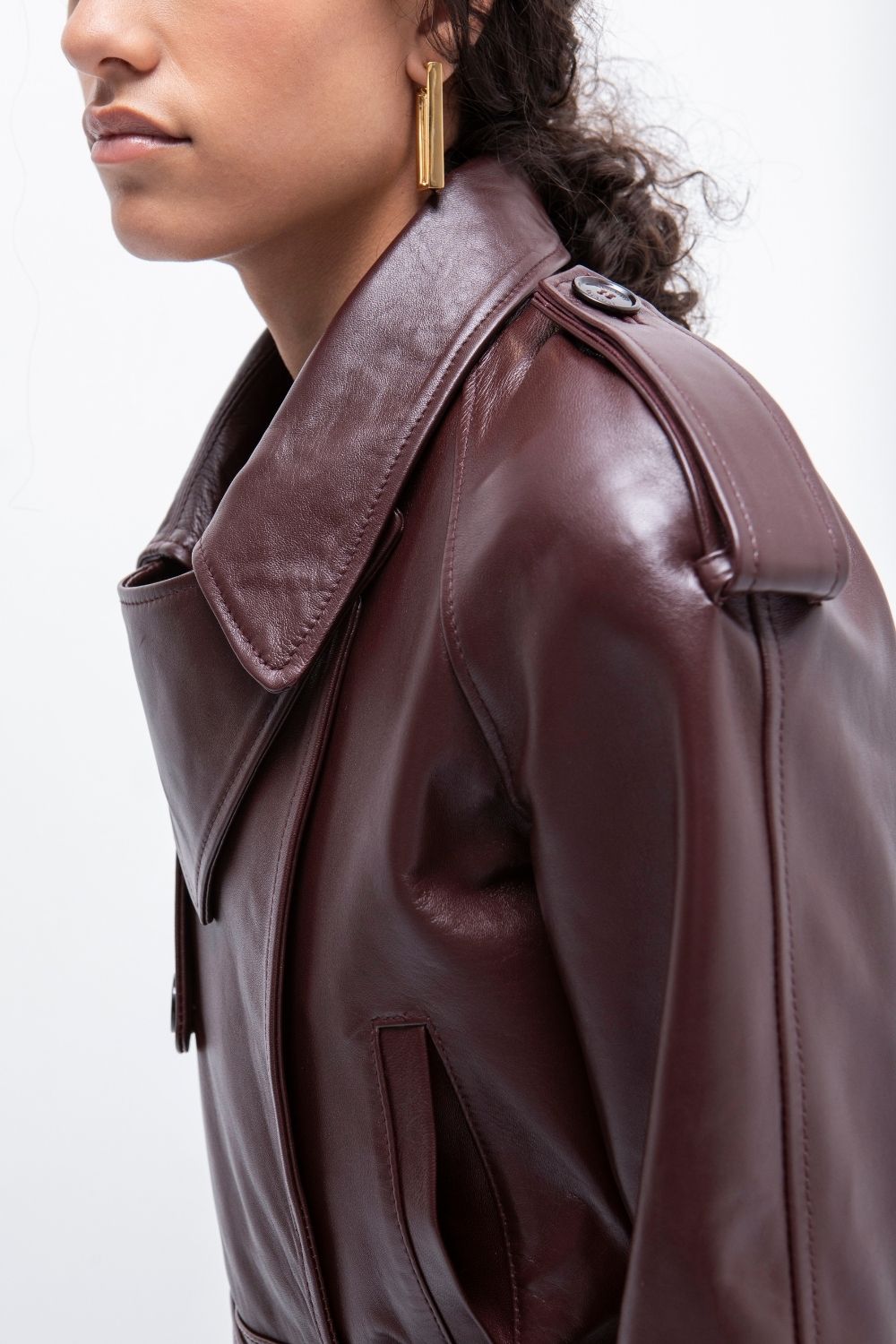 CAZADORA PIEL BERENJENA