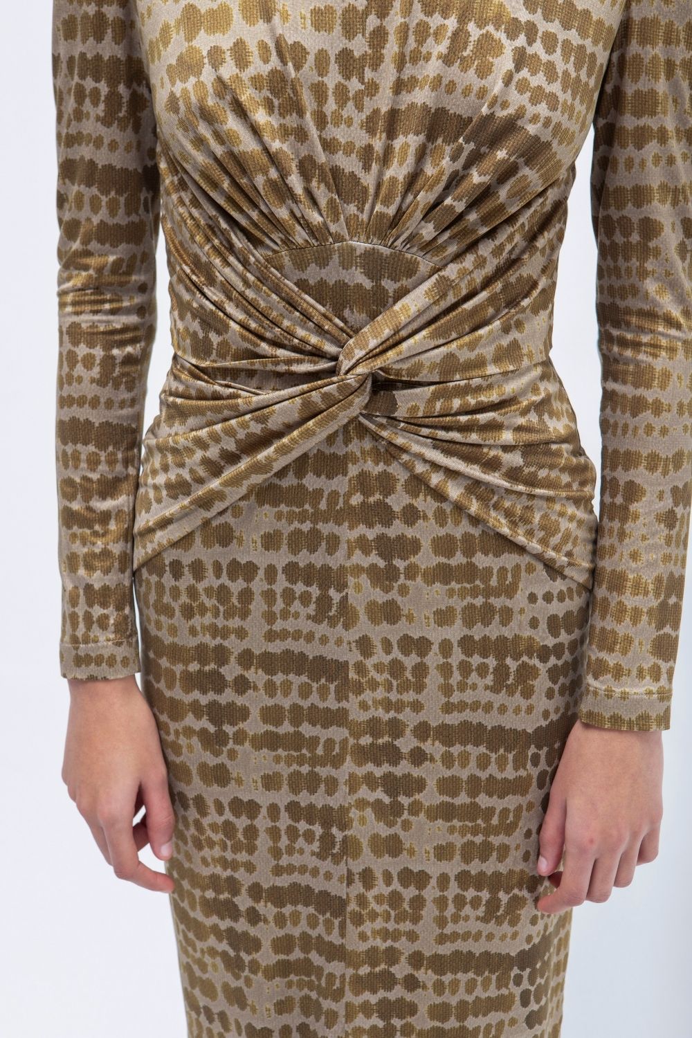 VESTIDO MIDI TUBO CUPRO MARIETTA