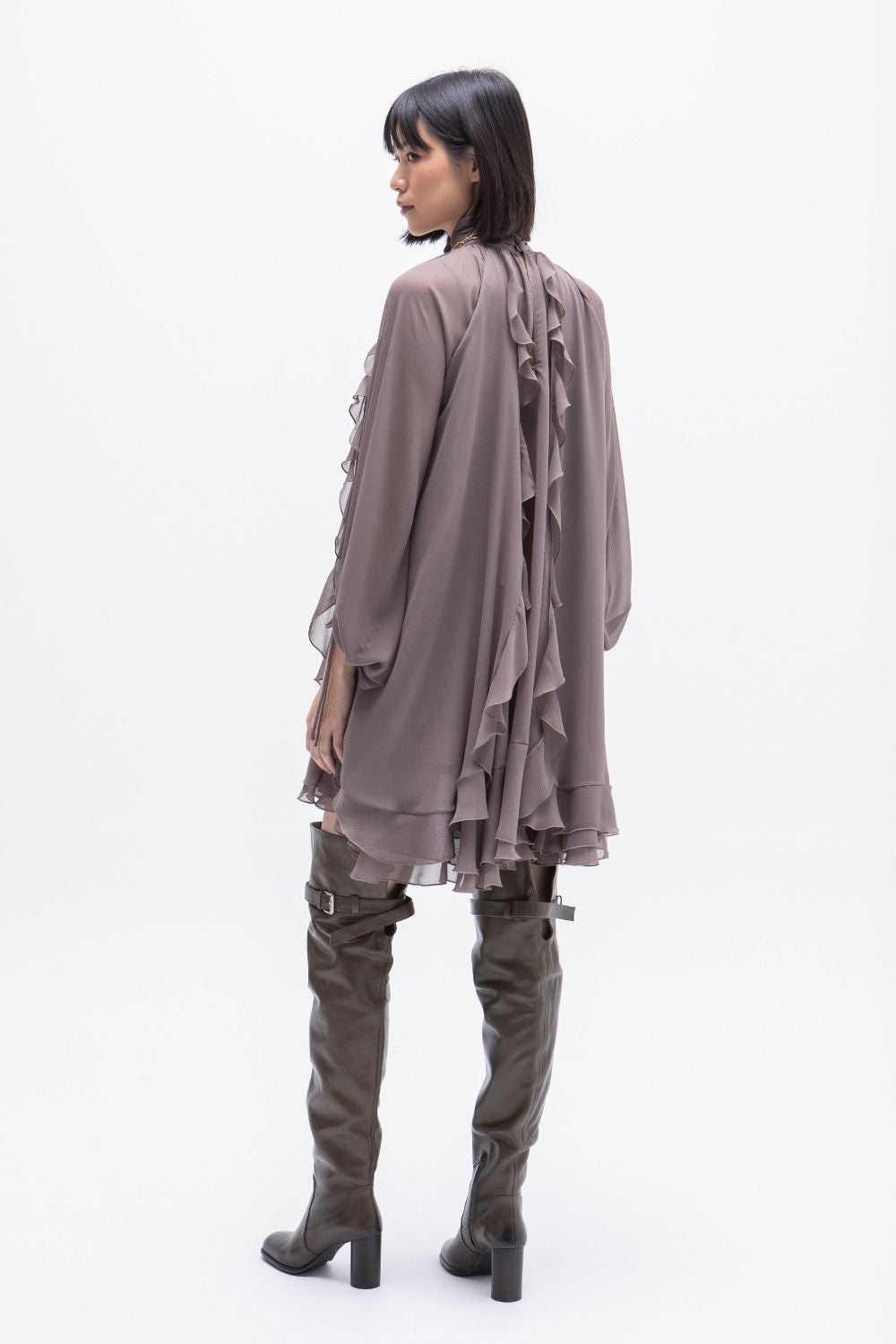 VESTIDO CORTO VOLANTES CAPRI BISON