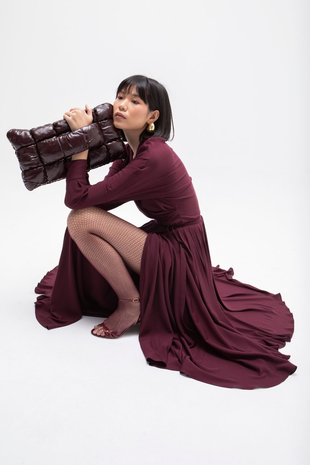 CAMISA CRUZADA BERENJENA