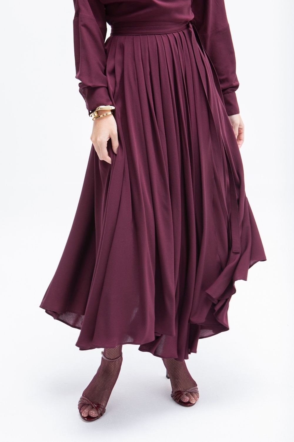 FALDA TABLAS PAREO BERENJENA