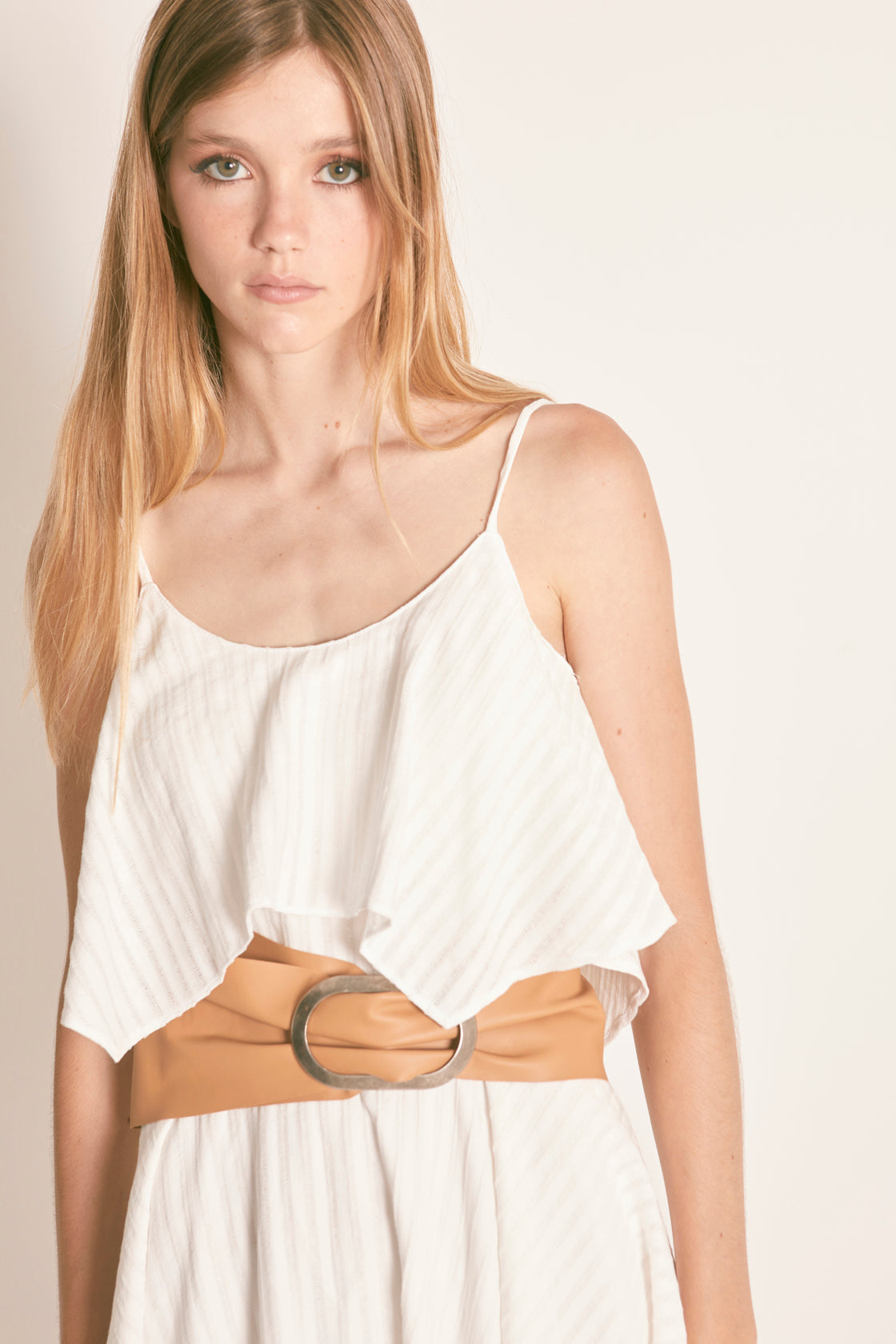 VESTIDO MIDI AMERIGO RAYA BLANCO