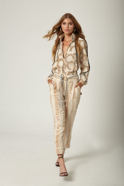 Pantalón Cebra Camel Senapeti