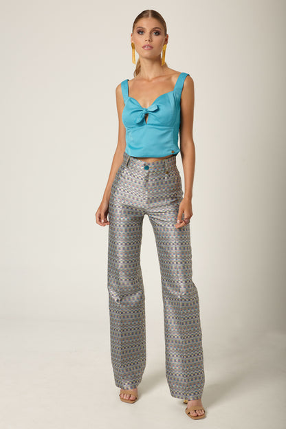 Pantalón Jacquard Verde