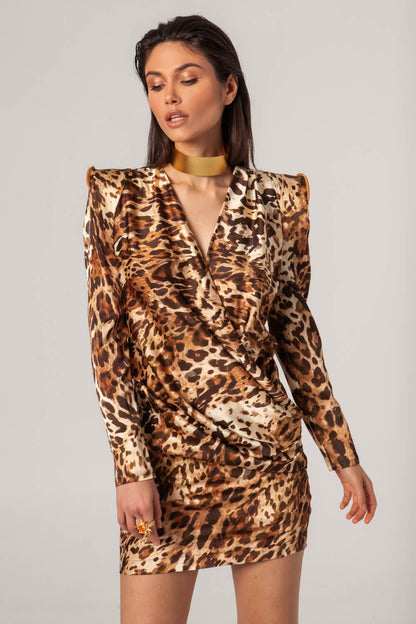 Vestido Blazer Betulla Leopardo