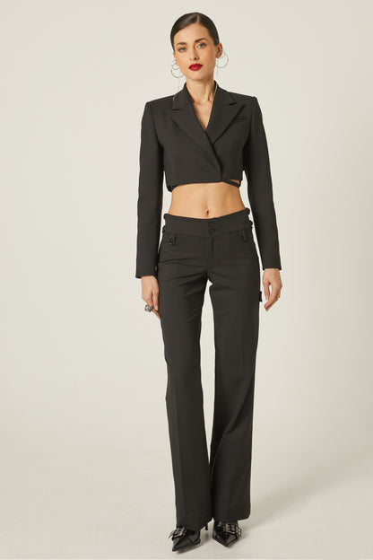 Pantalón Cintura Abierta Spello Negro