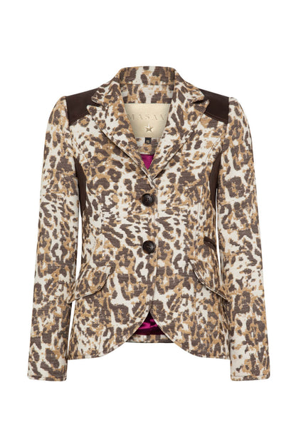 Blazer Jacquard Leopardo Manchas