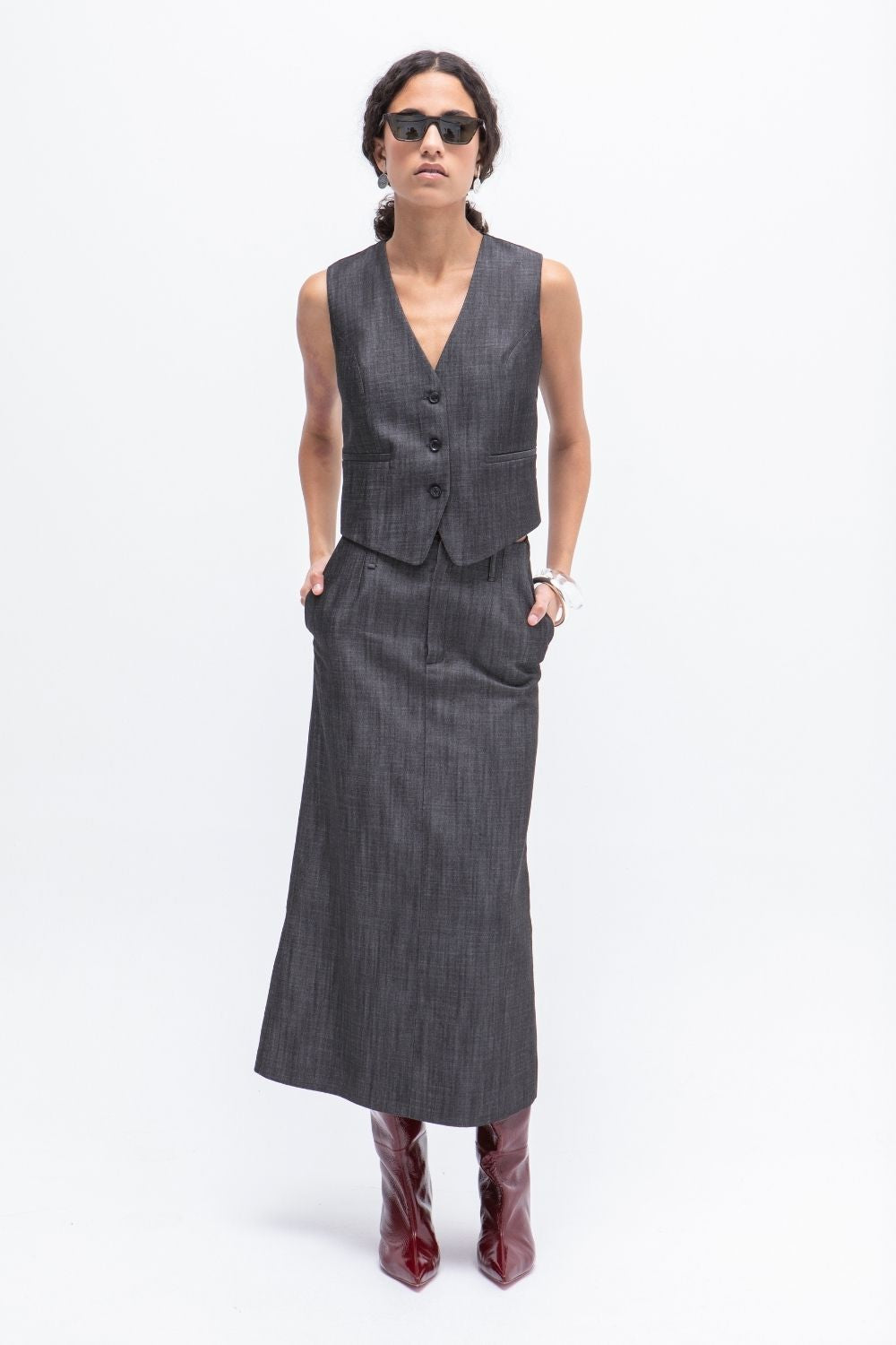FALDA TUBO KRAKEN DENIM NEGRO
