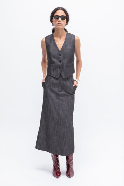 FALDA TUBO KRAKEN DENIM NEGRO