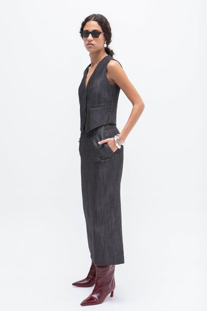 FALDA TUBO KRAKEN DENIM NEGRO