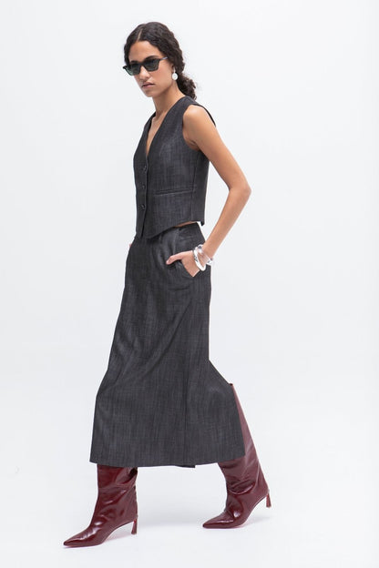 FALDA TUBO KRAKEN DENIM NEGRO