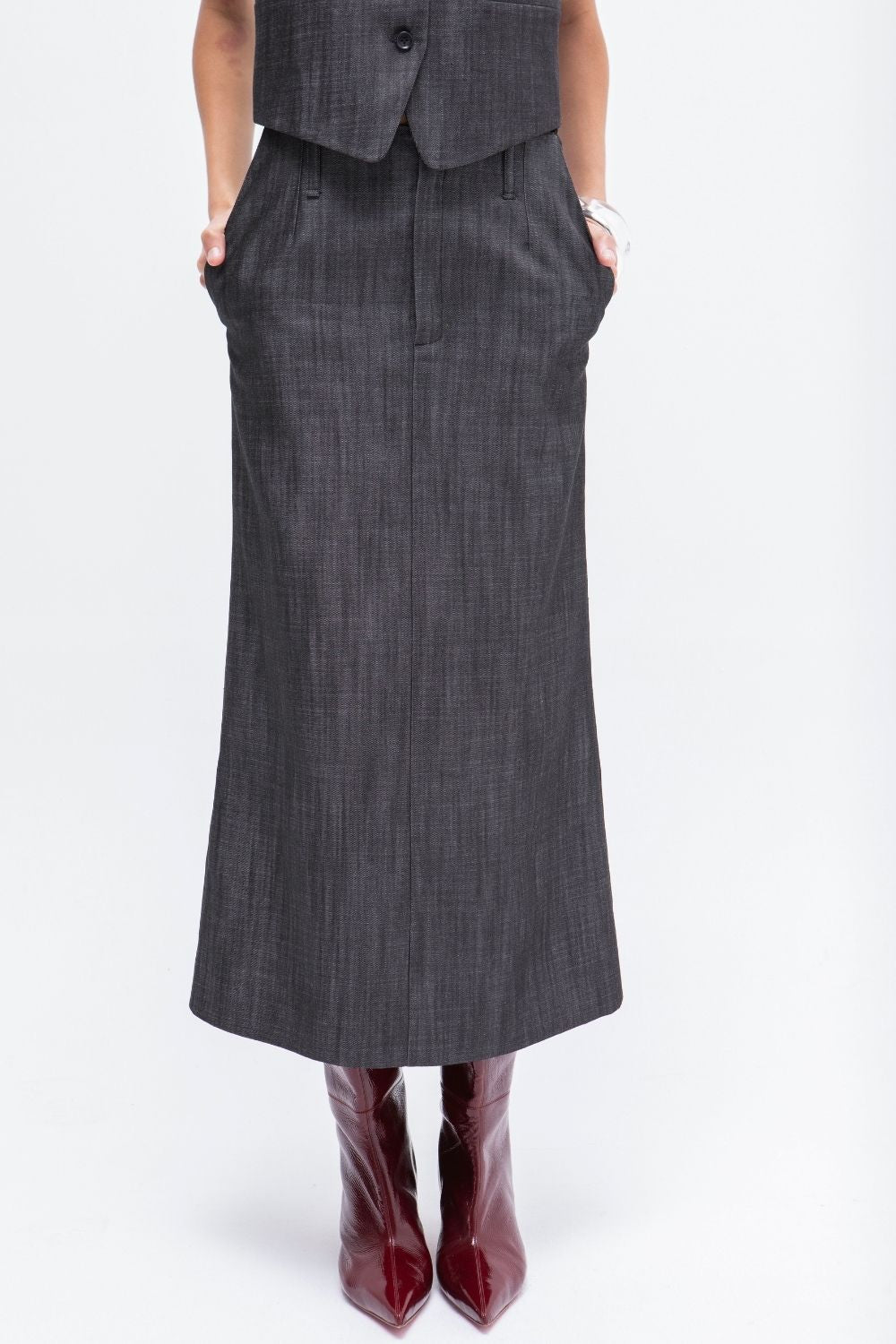 FALDA TUBO KRAKEN DENIM NEGRO
