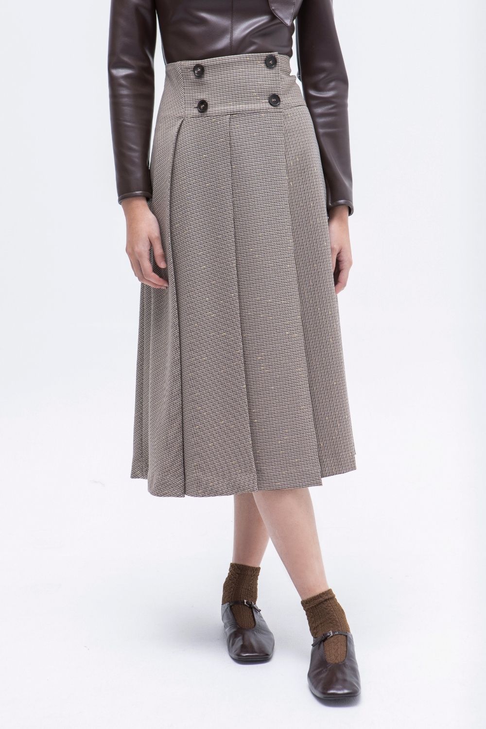 FALDA MIDI TABLAS SQUARE