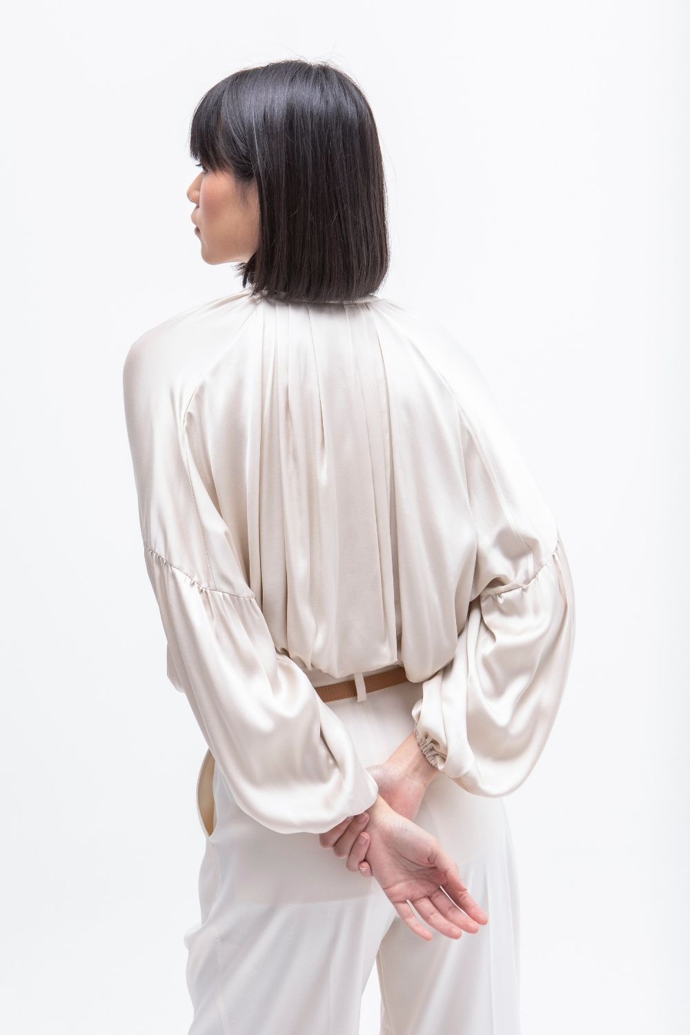 BLUSA MANGAS VOLUMEN ELSA BEIGE