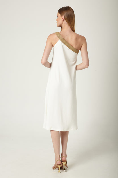 Vestido Asimétrico Salsa Blanco