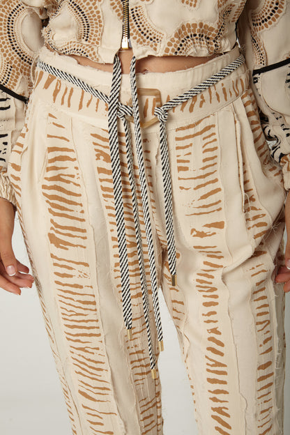 Pantalón Cebra Camel Senapeti