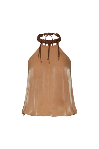 Camisa Cuello Trenza Grace Nude