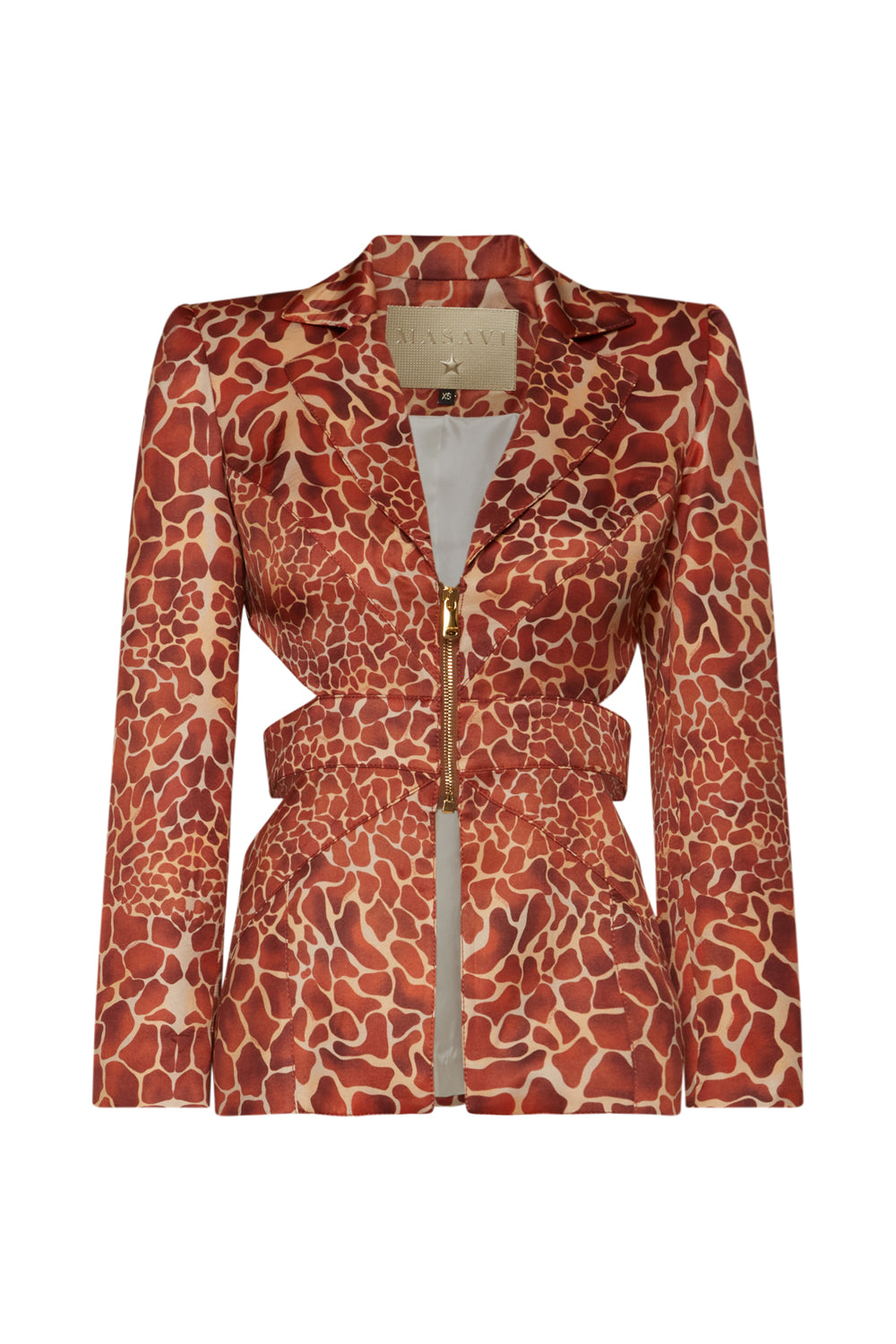 Blazer Cut Out Estampado Jirafa