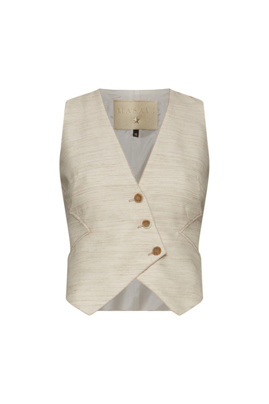 Chaleco Lino Beige