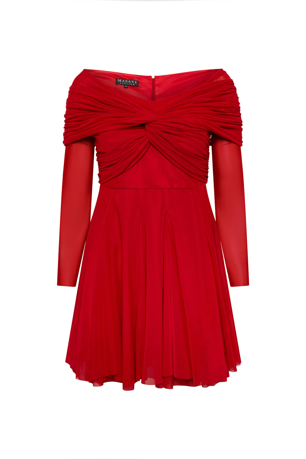 Vestido Corto Tull Rojo