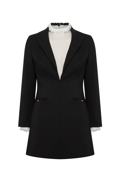 Vestido Corto Blazer Tull