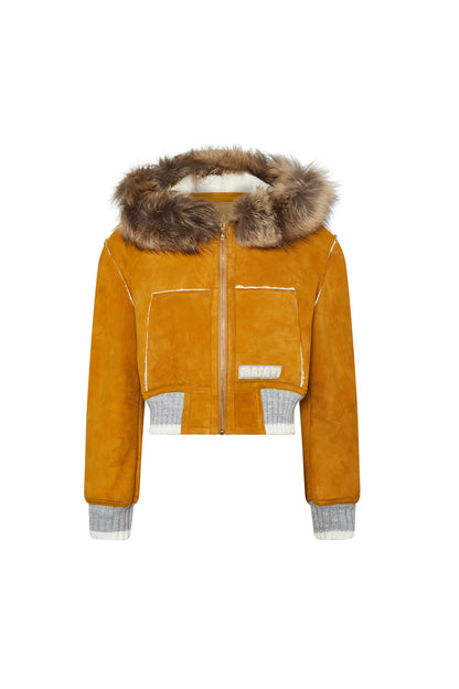 Bomber Piel Camel