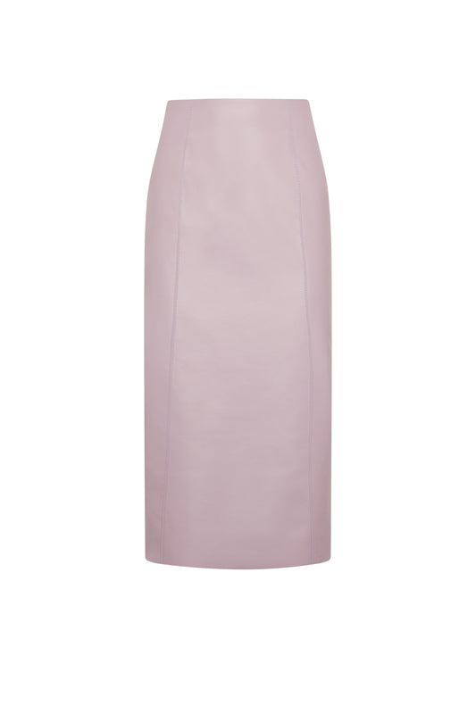 FALDA MIDI TUBO ECOPIEL KUBRA PINK