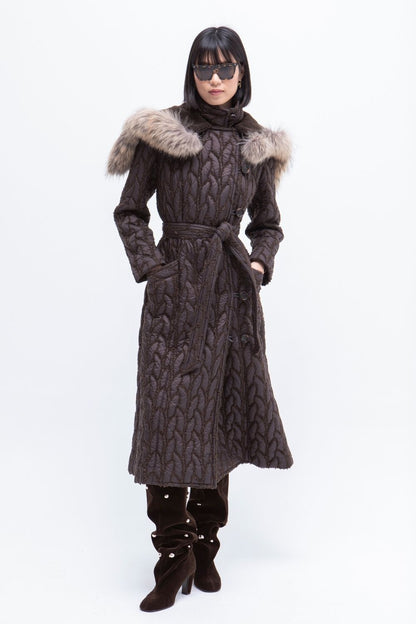 ABRIGO LARGO ACOLCHADO BROWN