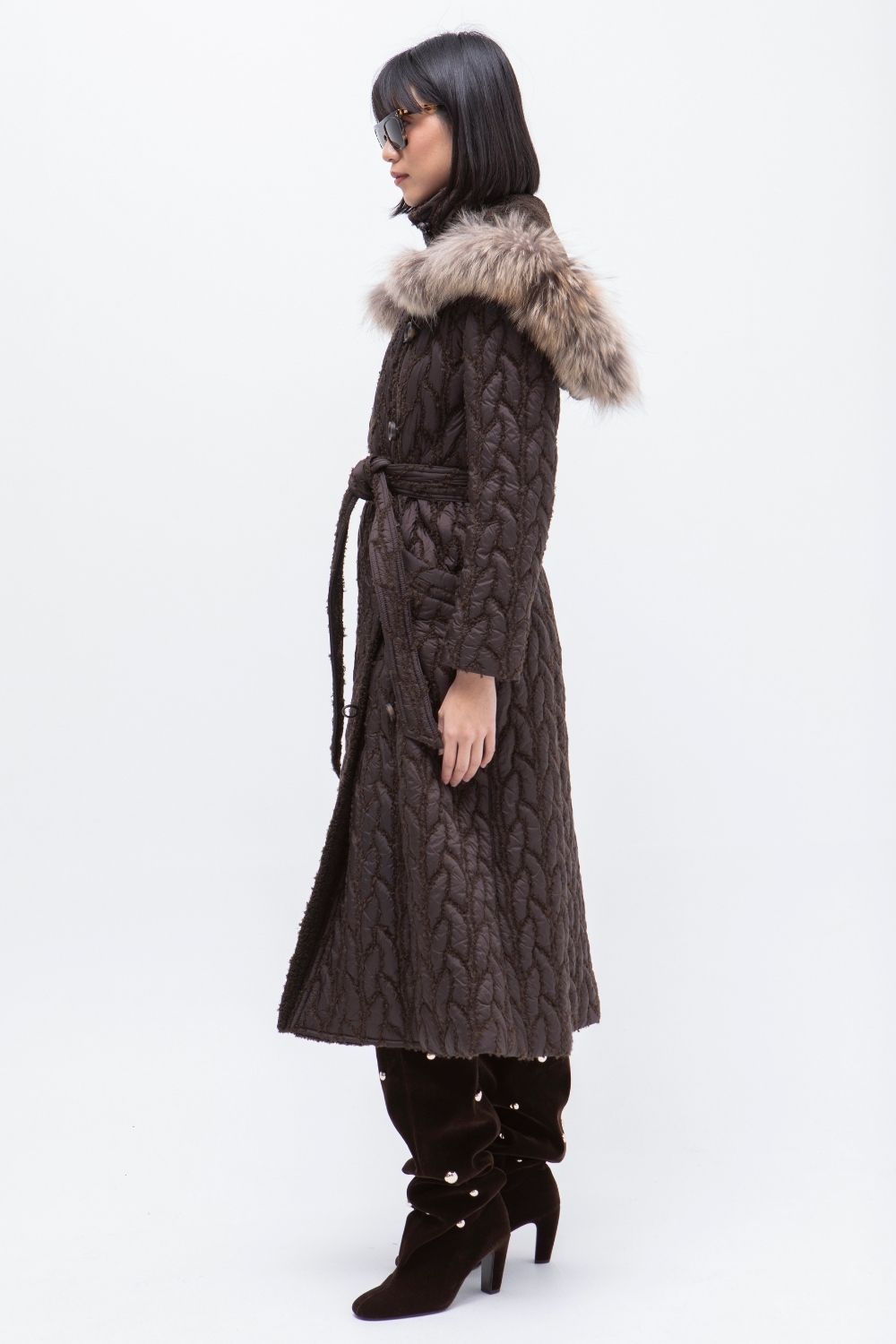 ABRIGO LARGO ACOLCHADO BROWN