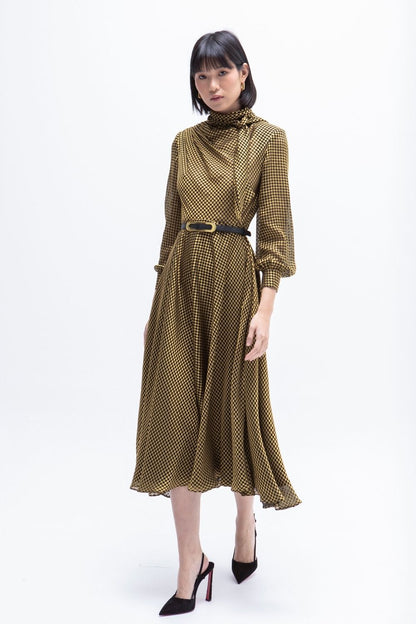 VESTIDO ROMBOS ORO VALENCIA