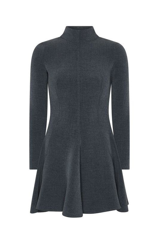 VESTIDO CORTO MANGA LARGA DELIRIO GRIS