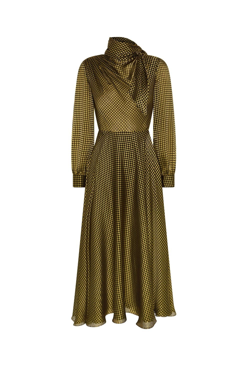 VESTIDO ROMBOS ORO VALENCIA