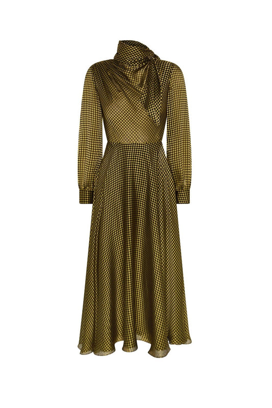 VESTIDO ROMBOS ORO VALENCIA