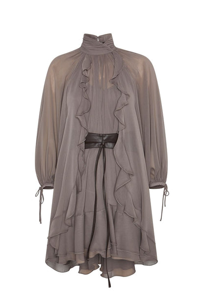 VESTIDO CORTO VOLANTES CAPRI BISON
