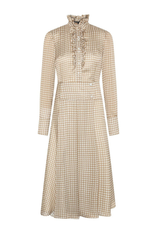 VESTIDO MIDI SEGO PATA DE GALLO