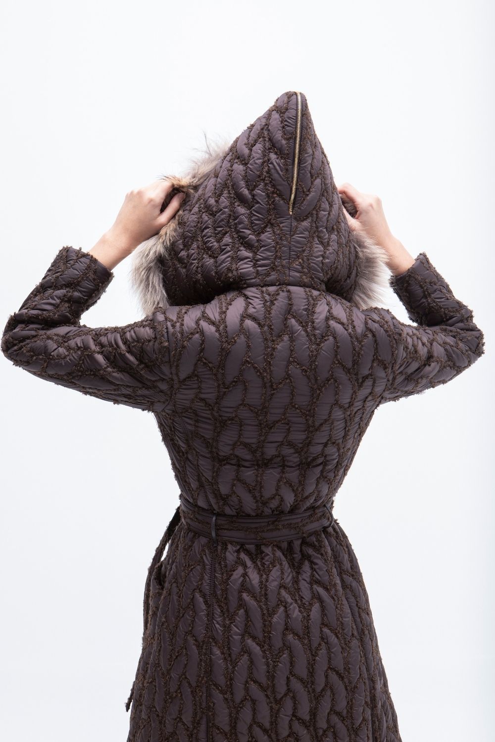 ABRIGO LARGO ACOLCHADO BROWN