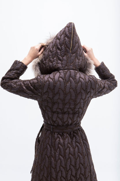 ABRIGO LARGO ACOLCHADO BROWN