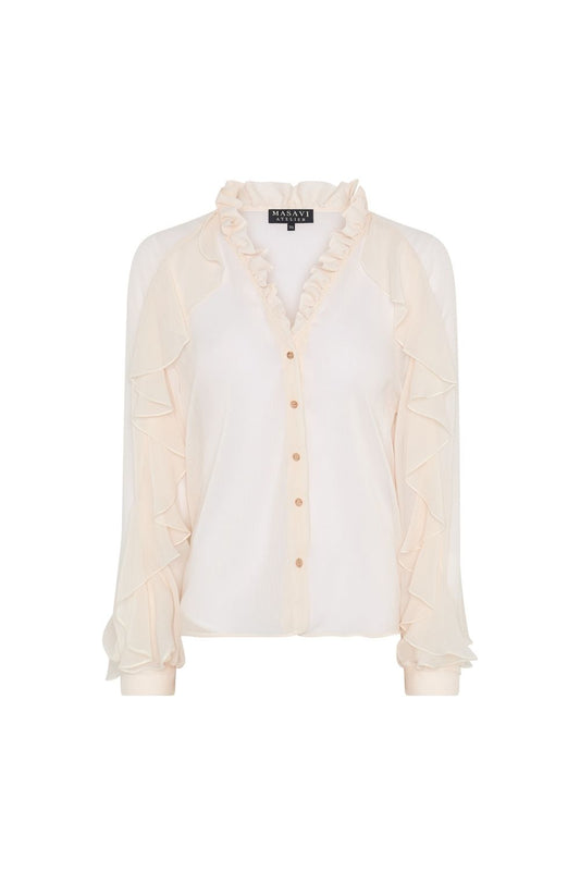 BLUSA VOLANTES CAPRI NUDE
