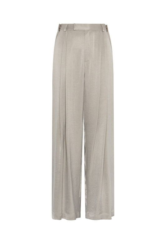 PANTALON PALAZZO CUPRO GRIS