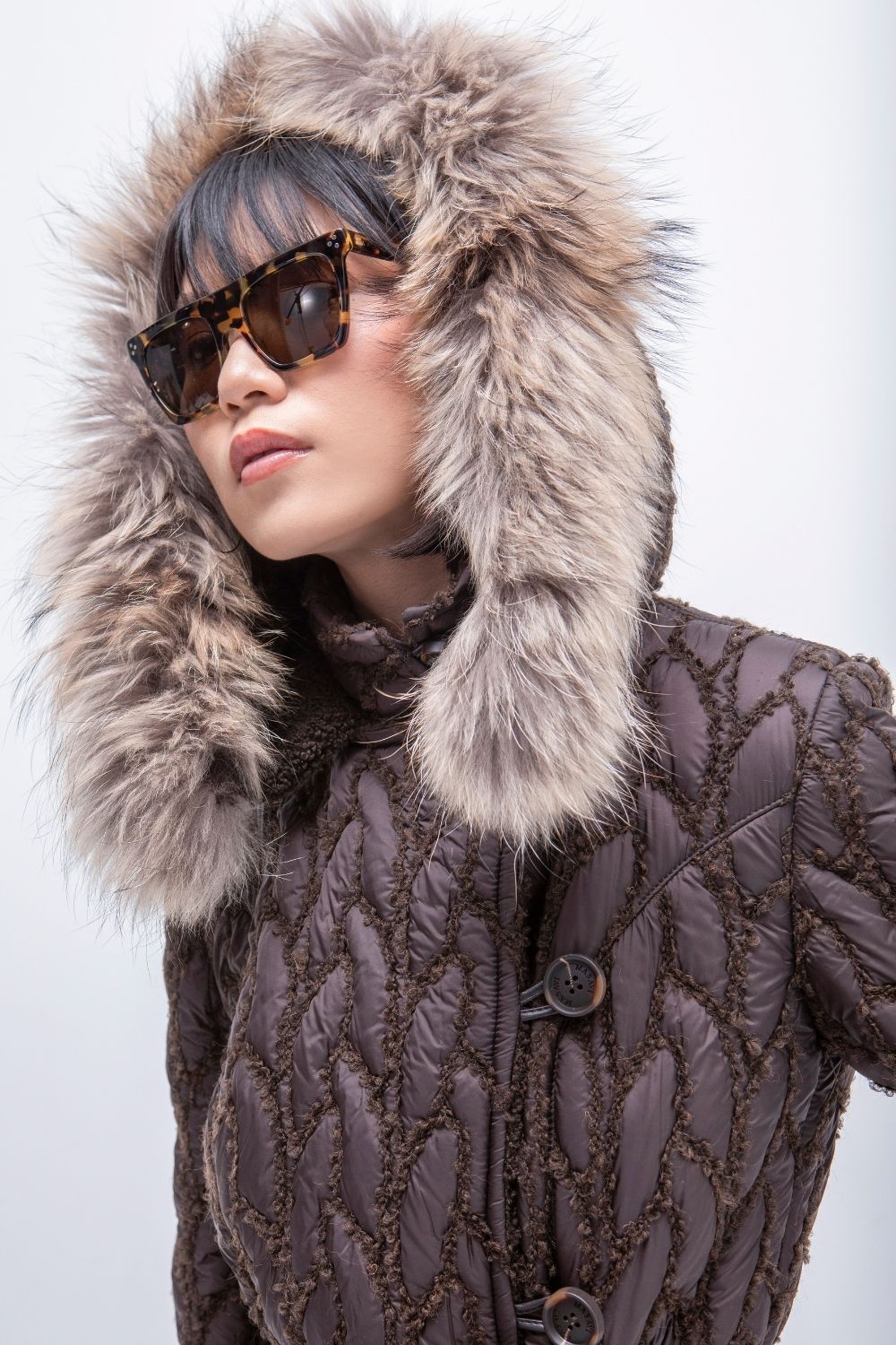 ABRIGO LARGO ACOLCHADO BROWN