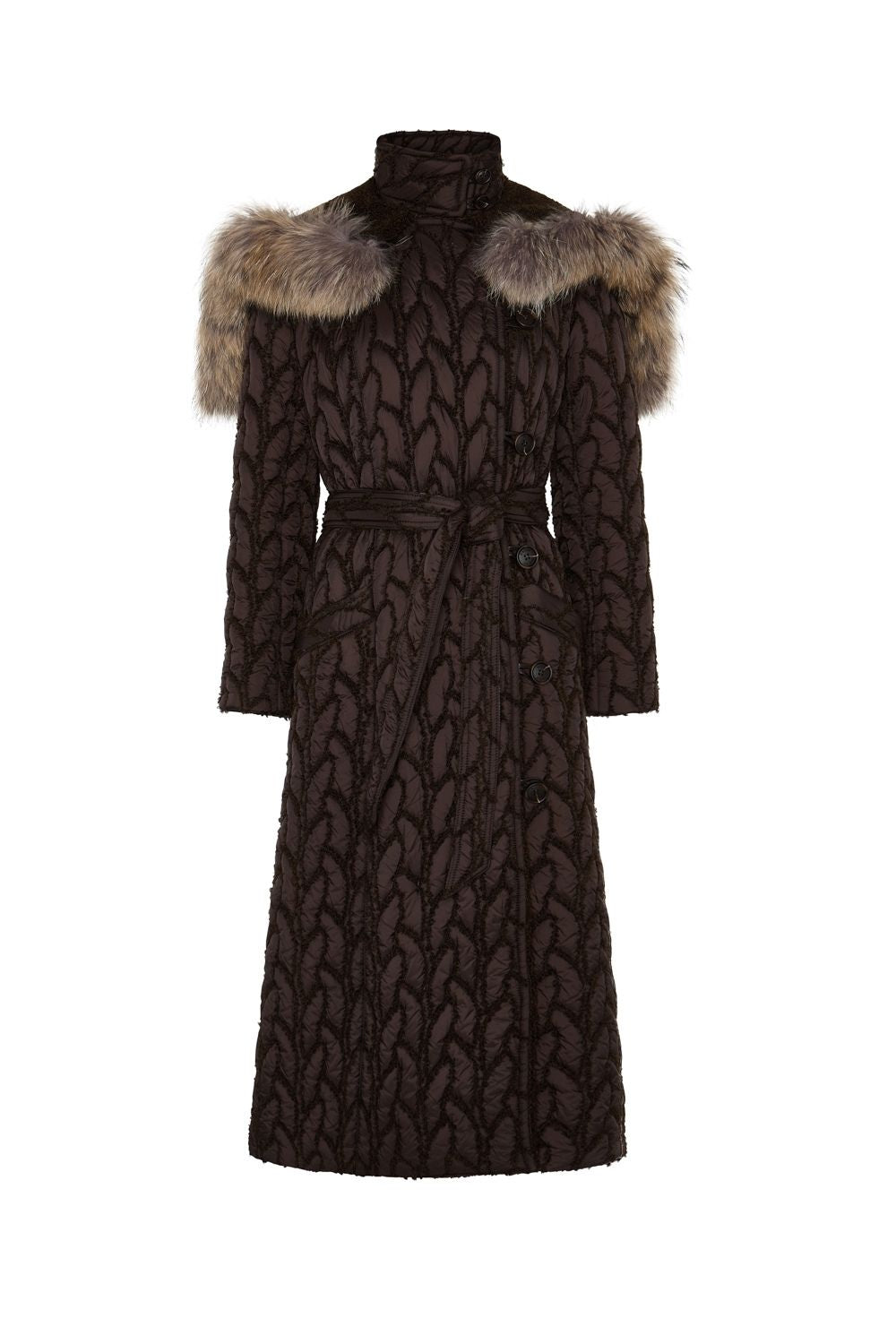 ABRIGO LARGO ACOLCHADO BROWN