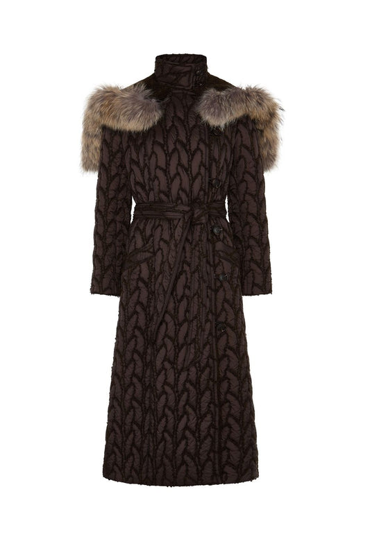 ABRIGO LARGO ACOLCHADO BROWN