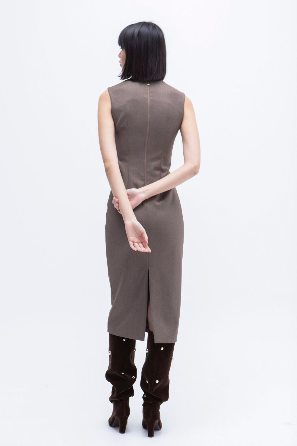 VESTIDO MIDI VANZ BROWN
