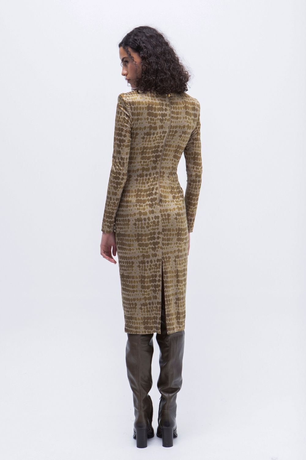 VESTIDO MIDI TUBO CUPRO MARIETTA
