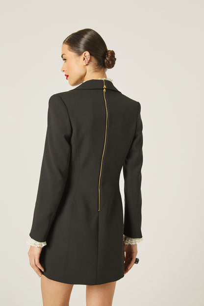 Vestido Corto Blazer Tull