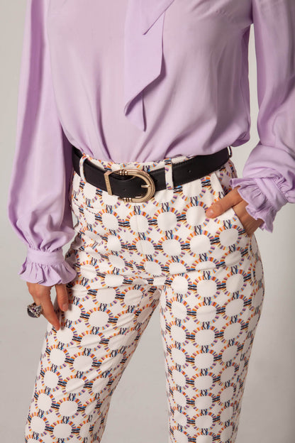 Pantalon Leggins Circulos Beige