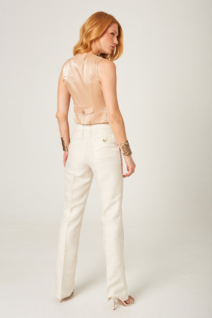 Pantalon Lino Beige