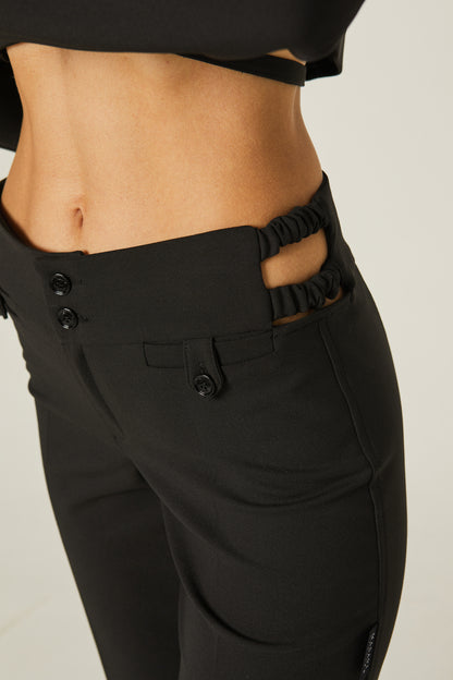 Pantalón Cintura Abierta Spello Negro