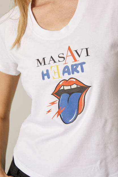 Camiseta Masavi Heart Blanca